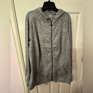 3x Torrid happy camper Gray Hooded Jacket in gently loved condition